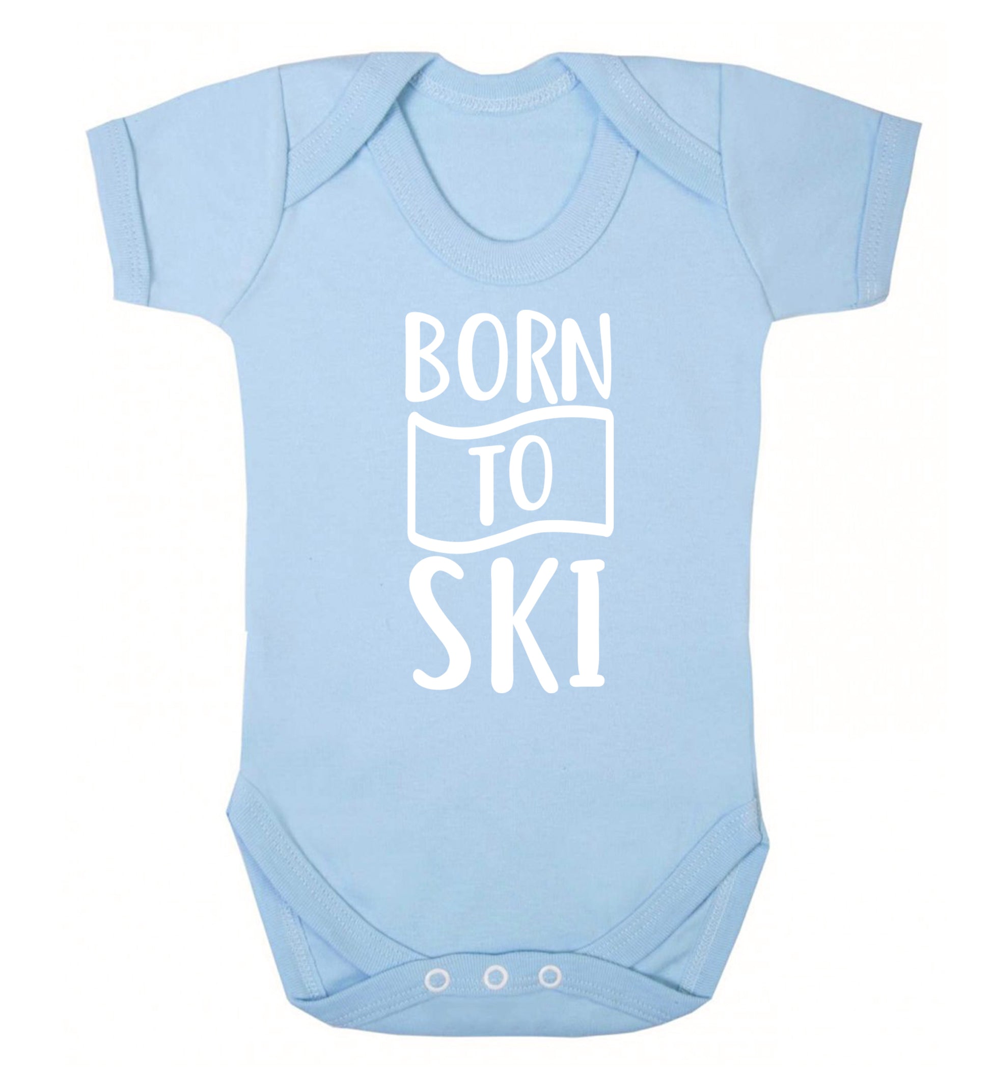 Born to ski Baby Vest pale blue 18-24 months