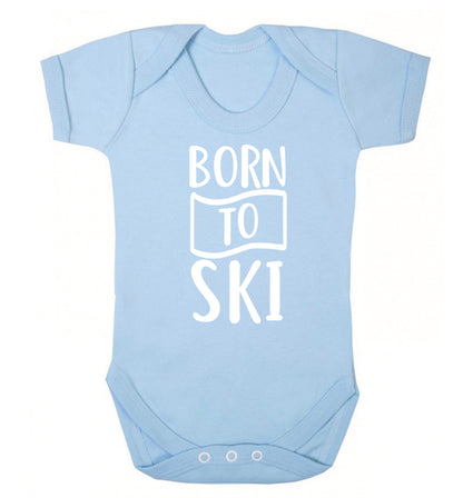 Born to ski Baby Vest pale blue 18-24 months