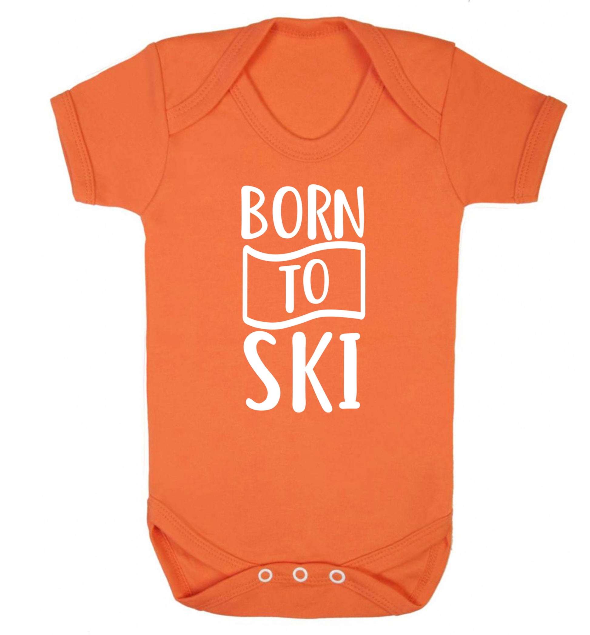 Born to ski Baby Vest orange 18-24 months