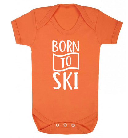 Born to ski Baby Vest orange 18-24 months