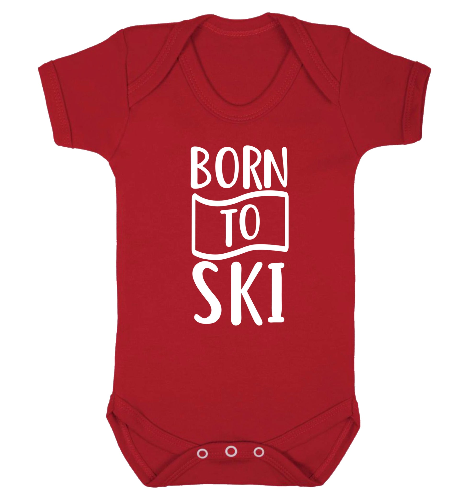 Born to ski Baby Vest red 18-24 months