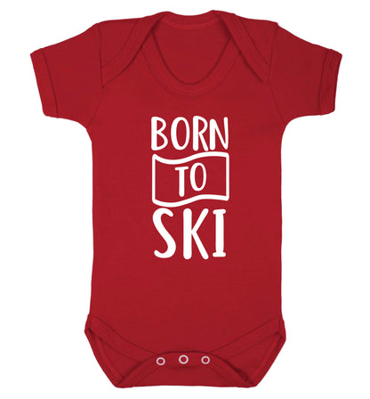 Born to ski Baby Vest red 18-24 months
