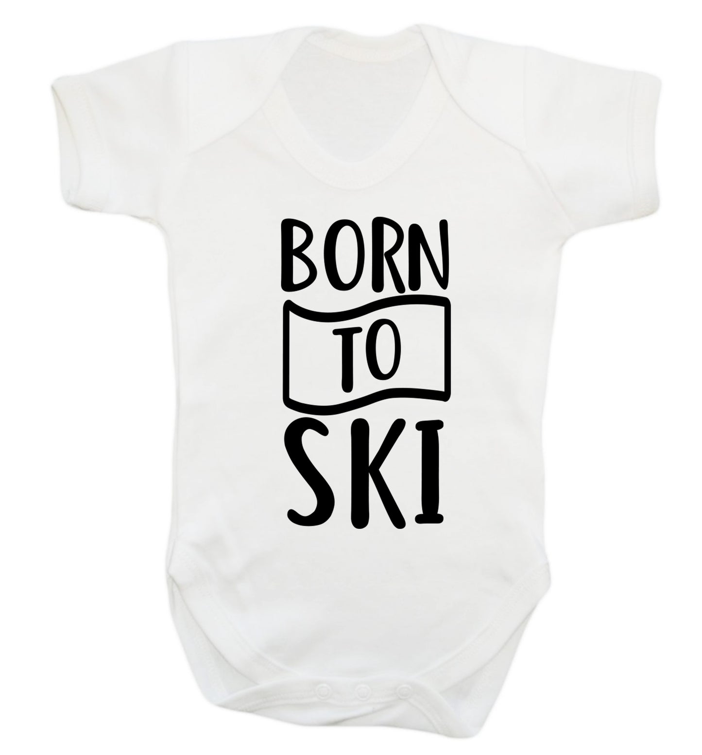 Born to ski Baby Vest white 18-24 months