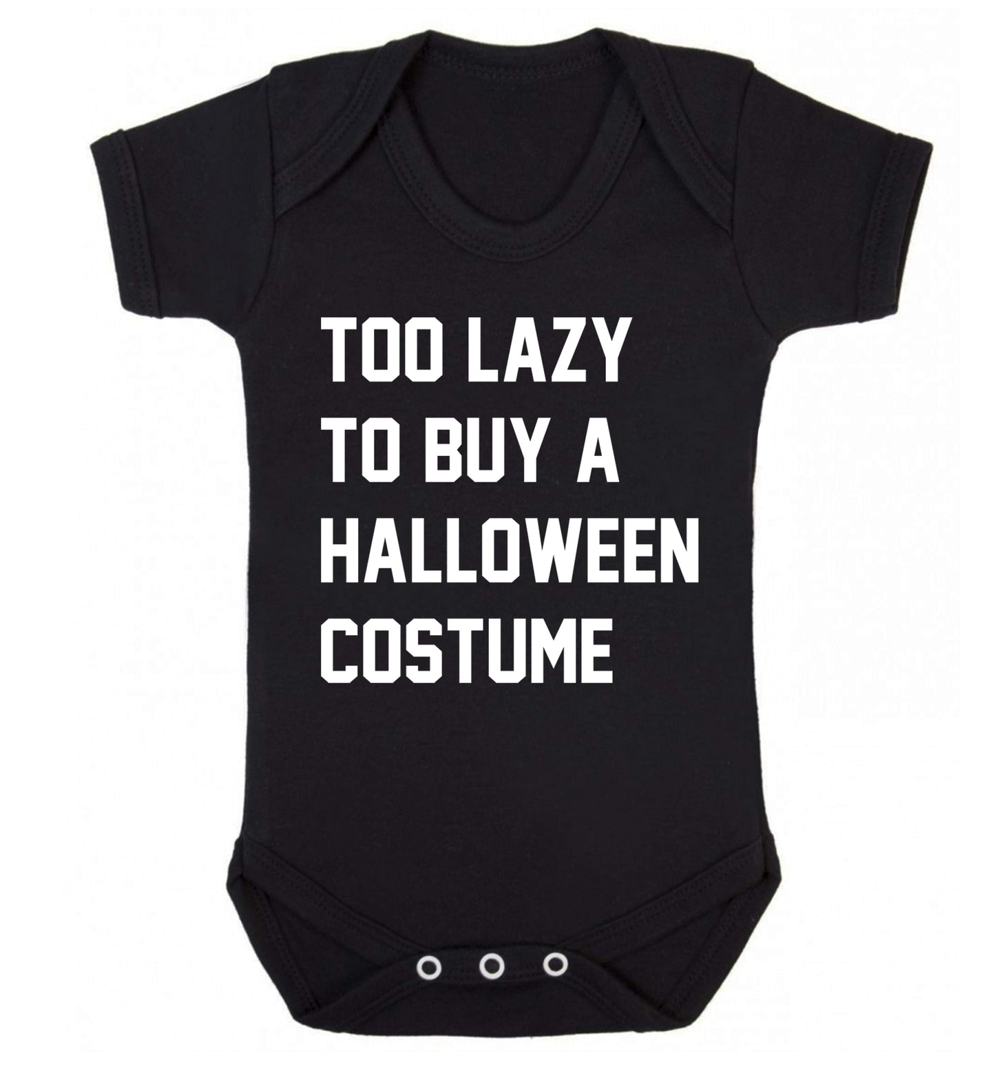 Too lazy to buy a halloween costume Baby Vest black 18-24 months