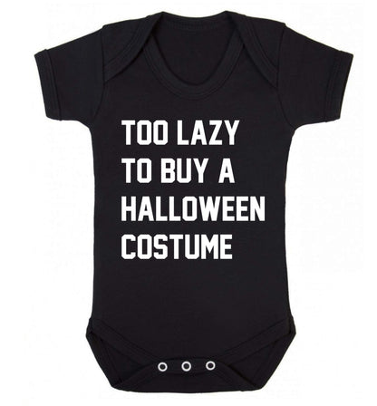 Too lazy to buy a halloween costume Baby Vest black 18-24 months