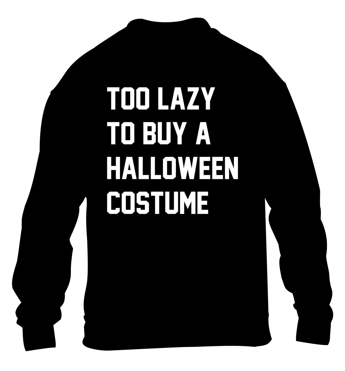 Too lazy to buy a halloween costume children's black sweater 12-14 Years