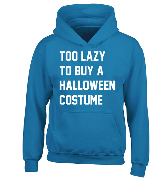 Too lazy to buy a halloween costume children's blue hoodie 12-14 Years