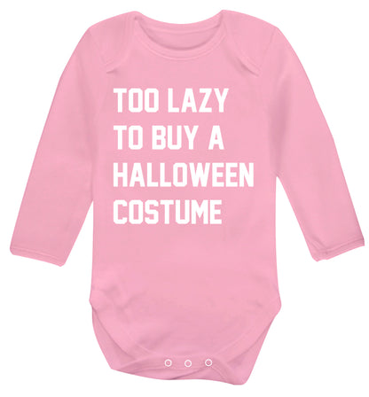 Too lazy to buy a halloween costume Baby Vest long sleeved pale pink 6-12 months