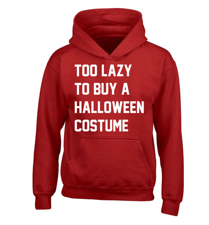 Too lazy to buy a halloween costume children's red hoodie 12-14 Years