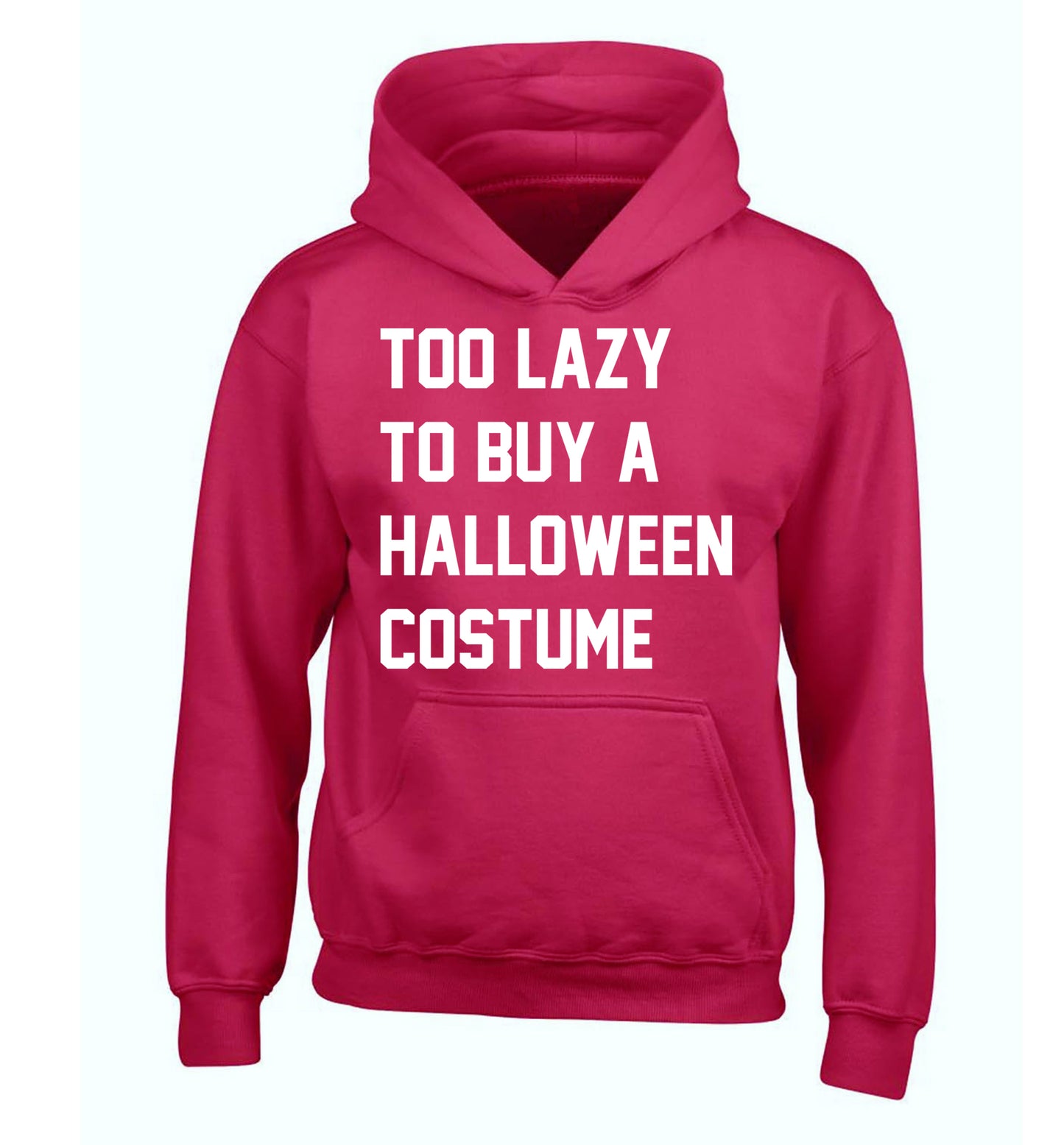 Too lazy to buy a halloween costume children's pink hoodie 12-14 Years