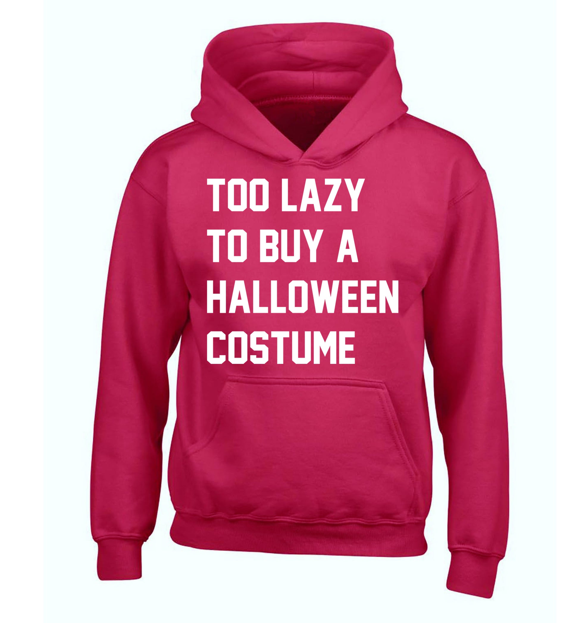 Too lazy to buy a halloween costume children's pink hoodie 12-14 Years