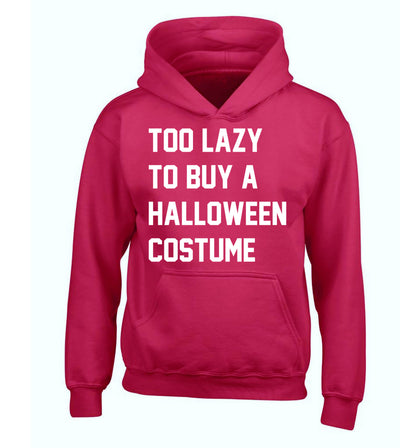 Too lazy to buy a halloween costume children's pink hoodie 12-14 Years