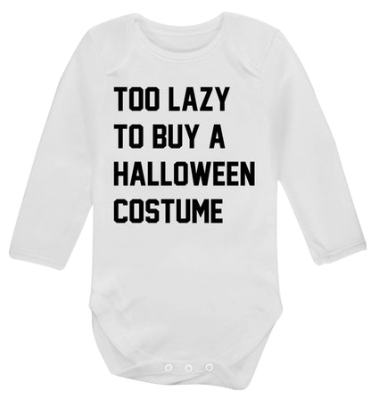 Too lazy to buy a halloween costume Baby Vest long sleeved white 6-12 months