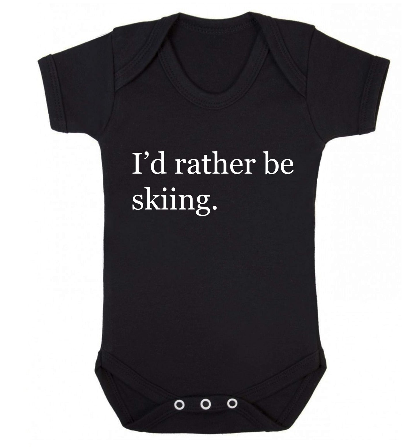 I'd rather be skiing Baby Vest black 18-24 months