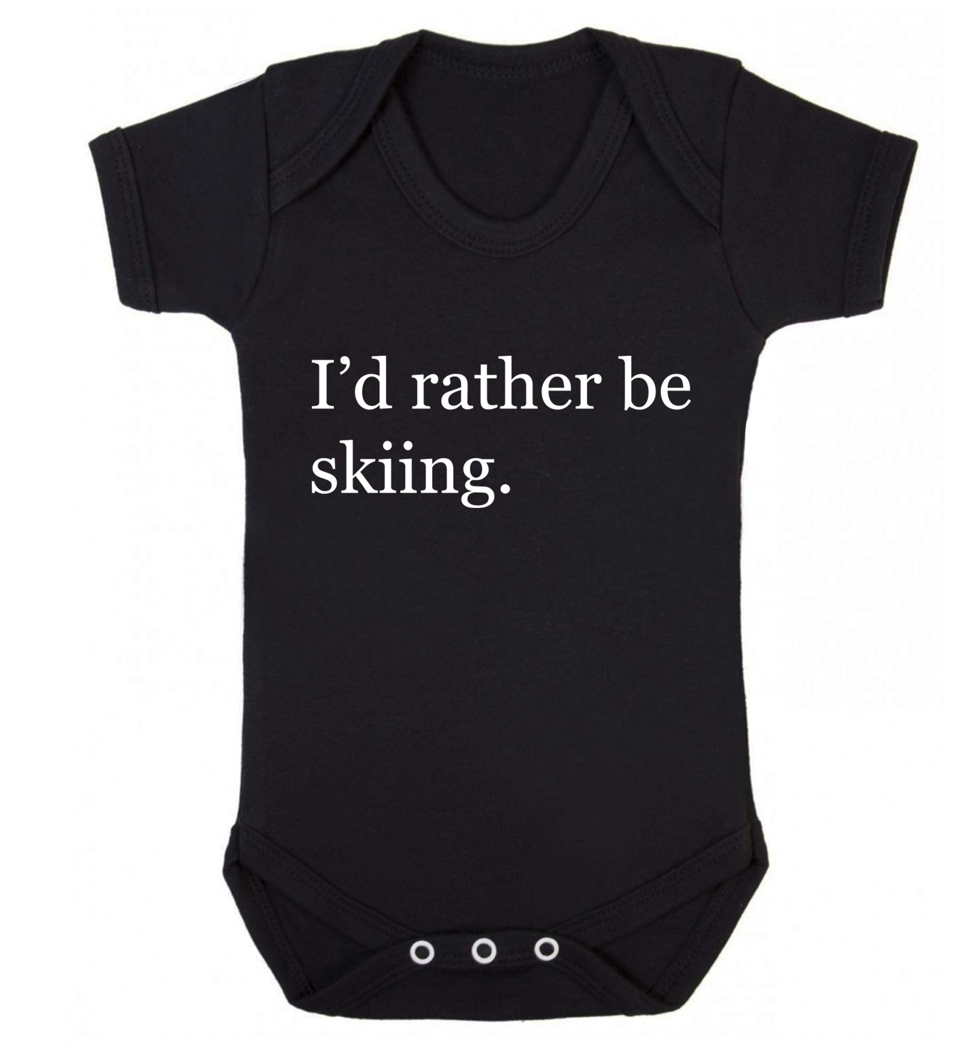 I'd rather be skiing Baby Vest black 18-24 months