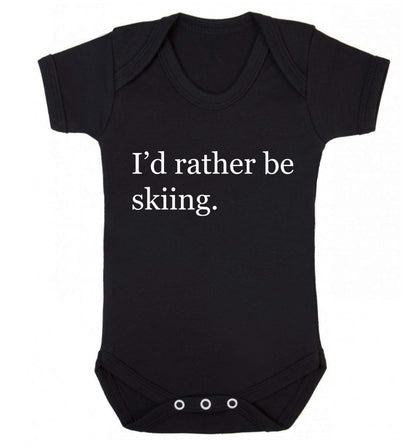 I'd rather be skiing Baby Vest black 18-24 months