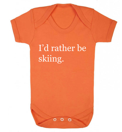 I'd rather be skiing Baby Vest orange 18-24 months