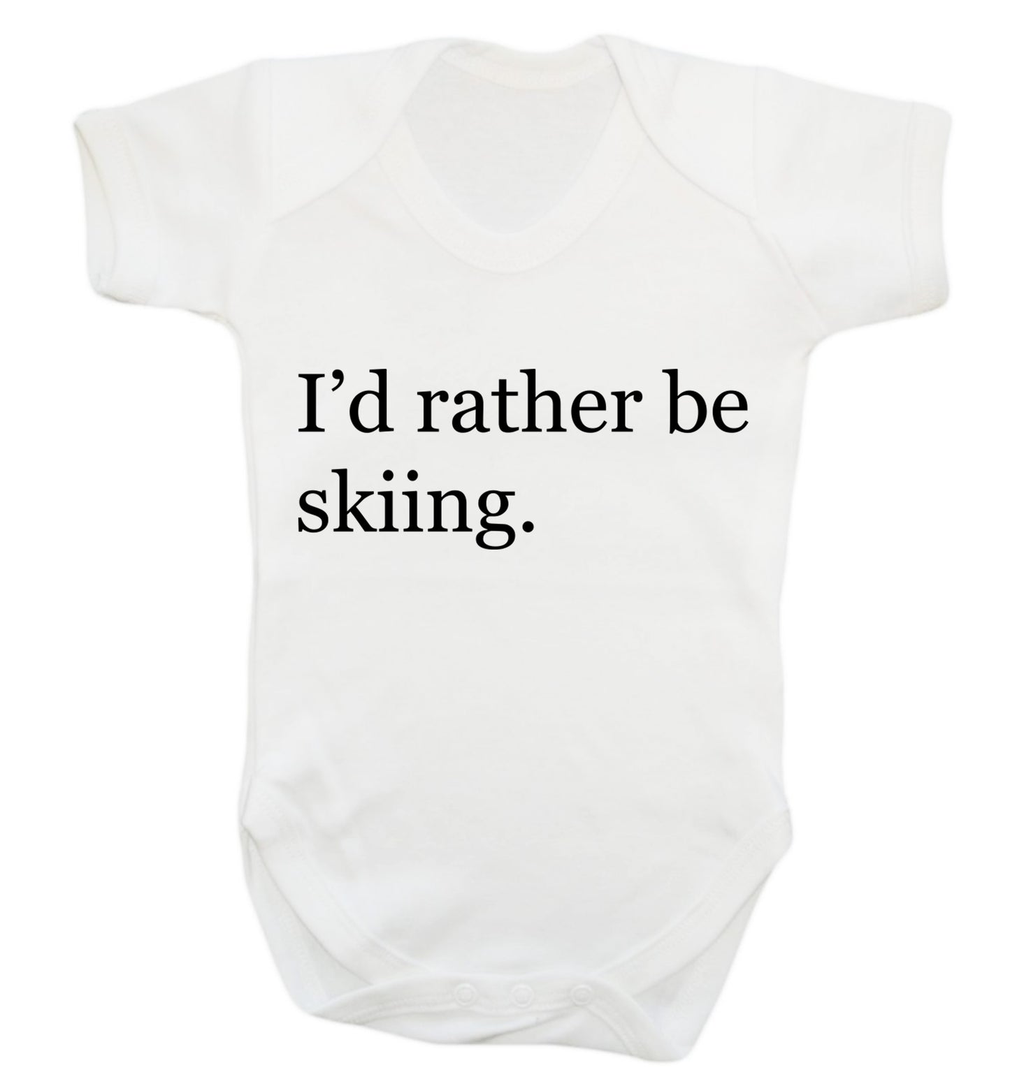 I'd rather be skiing Baby Vest white 18-24 months