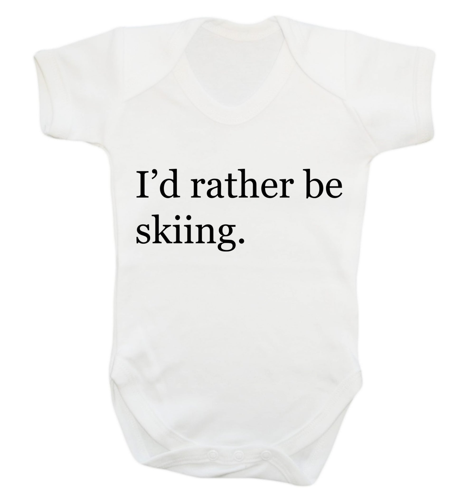 I'd rather be skiing Baby Vest white 18-24 months