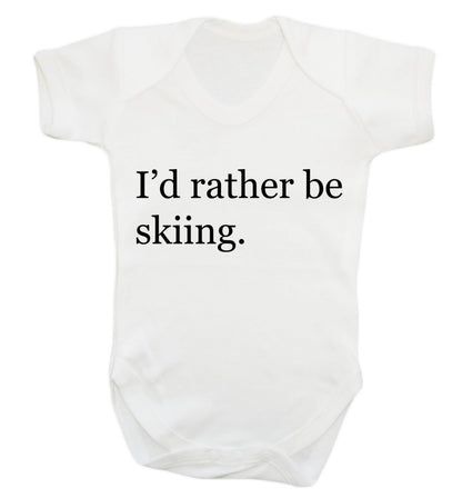 I'd rather be skiing Baby Vest white 18-24 months