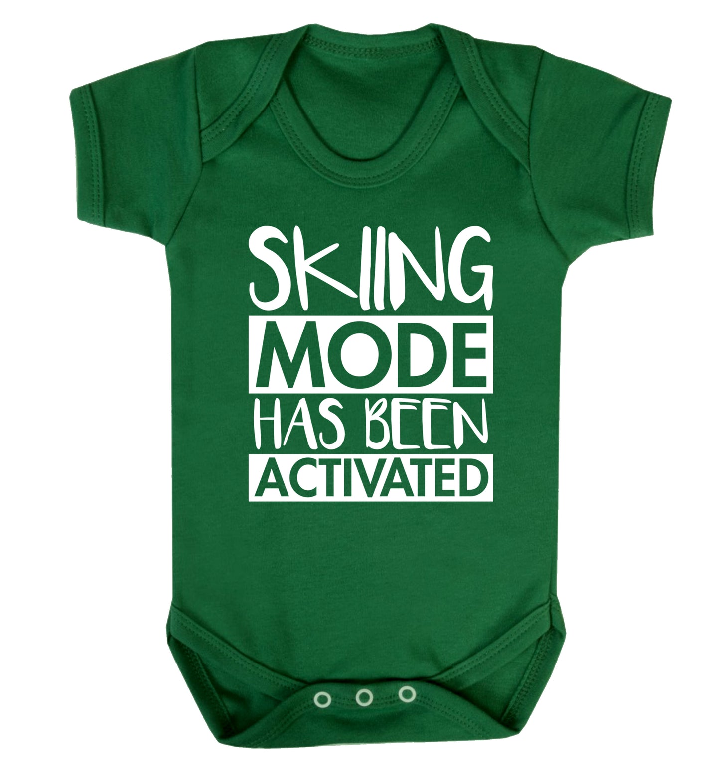 Skiing mode activated Baby Vest green 18-24 months