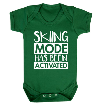 Skiing mode activated Baby Vest green 18-24 months