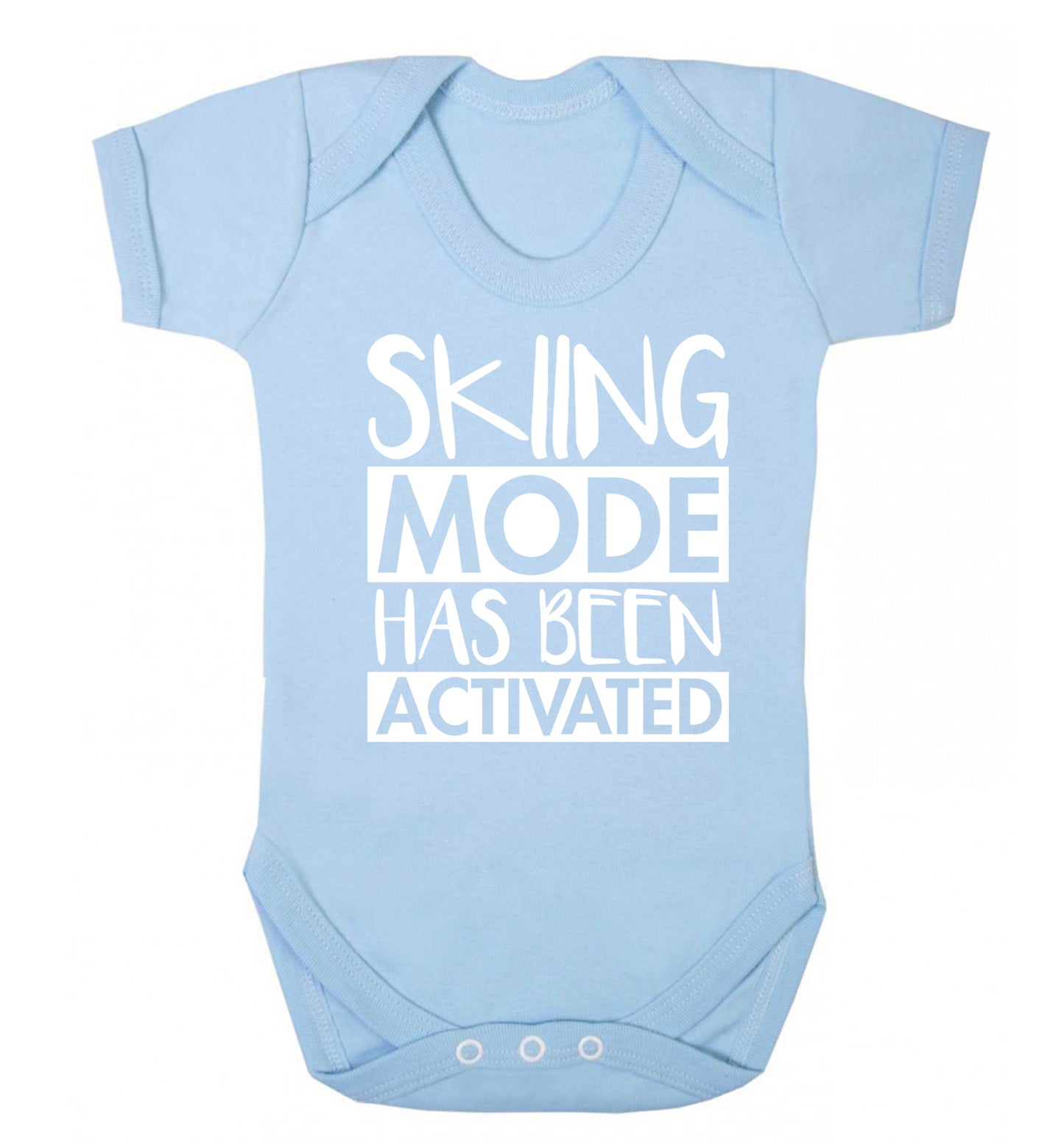 Skiing mode activated Baby Vest pale blue 18-24 months