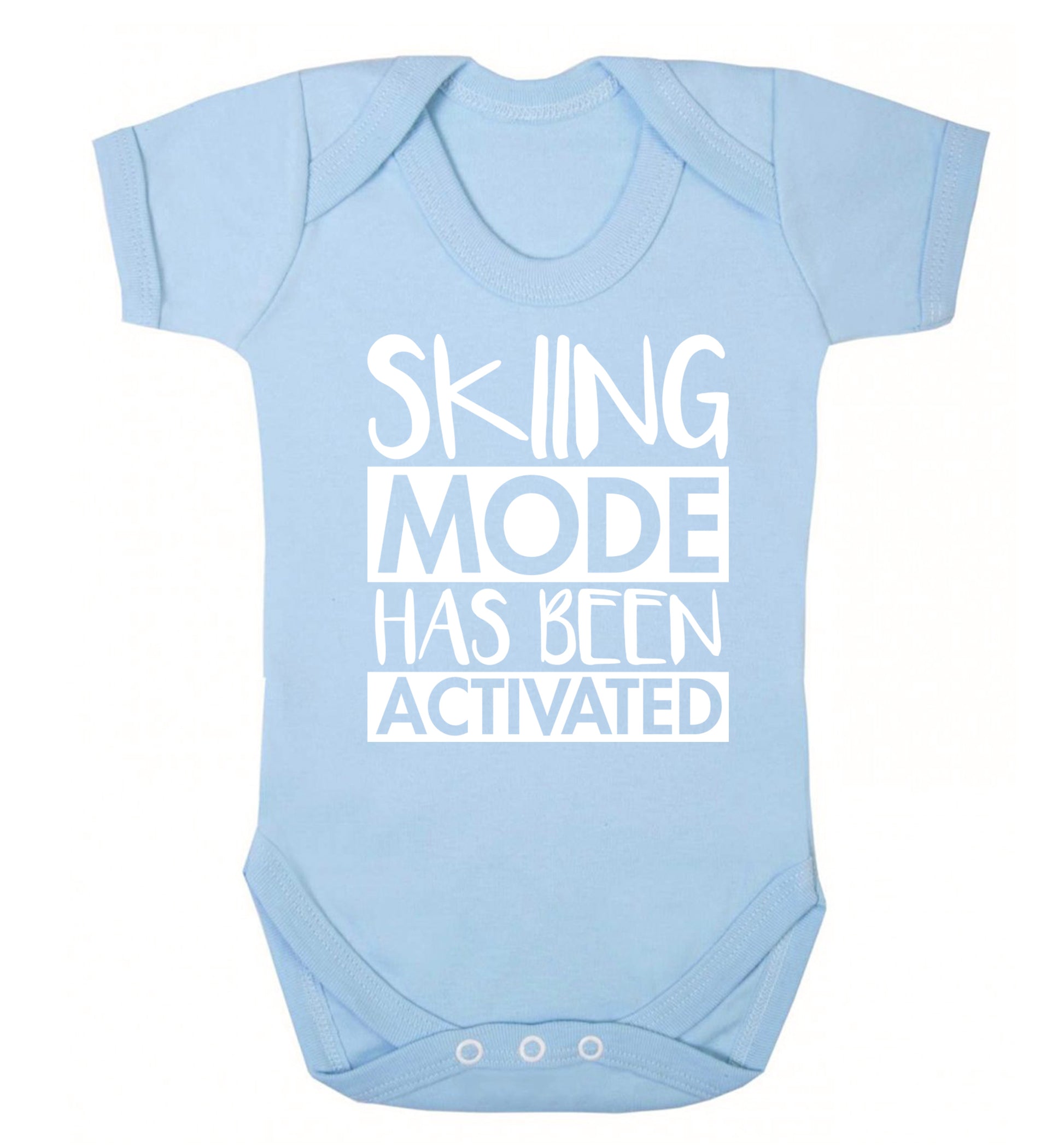 Skiing mode activated Baby Vest pale blue 18-24 months