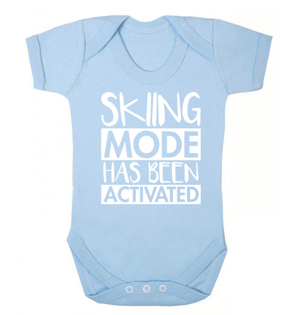 Skiing mode activated Baby Vest pale blue 18-24 months