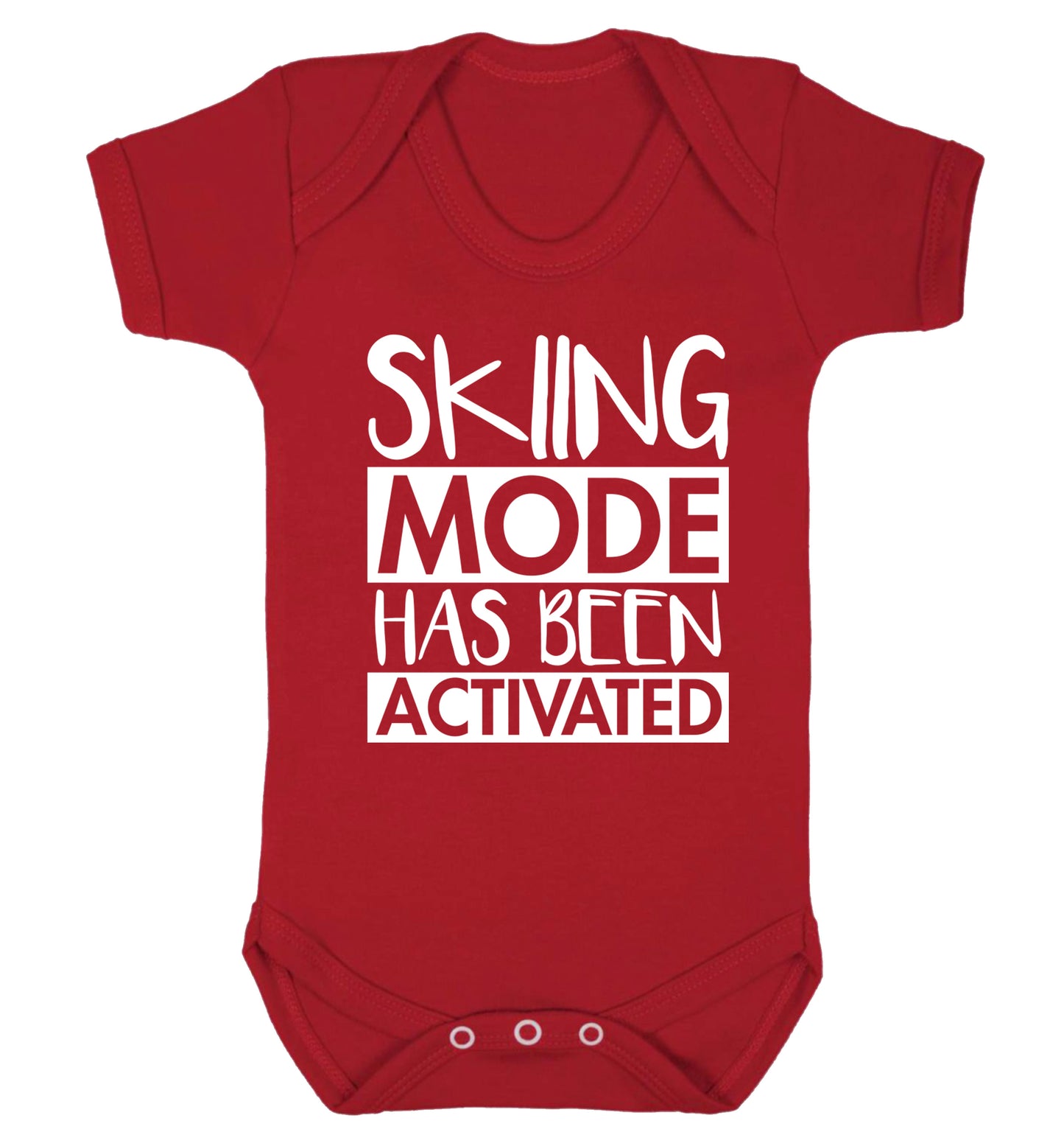 Skiing mode activated Baby Vest red 18-24 months