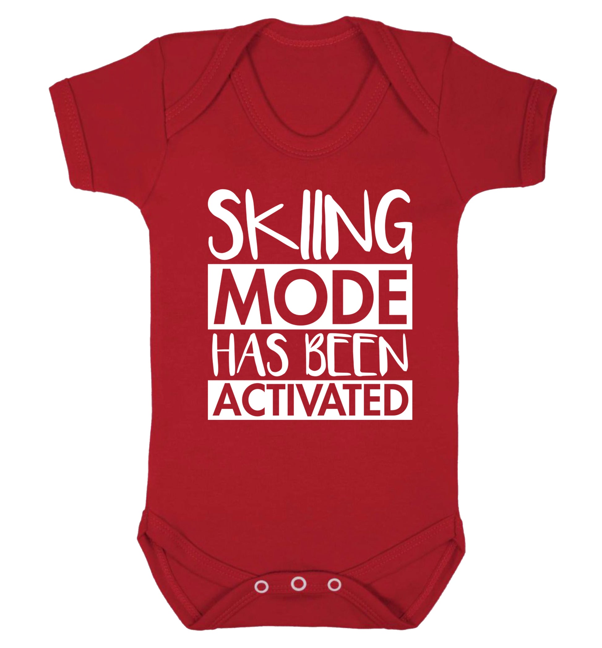 Skiing mode activated Baby Vest red 18-24 months