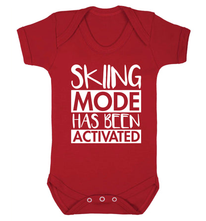 Skiing mode activated Baby Vest red 18-24 months