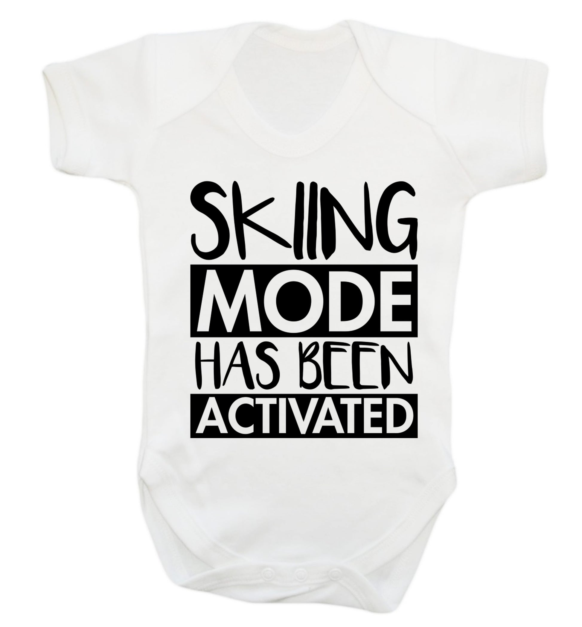 Skiing mode activated Baby Vest white 18-24 months