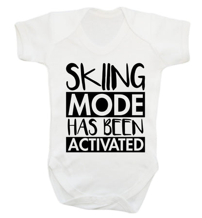 Skiing mode activated Baby Vest white 18-24 months