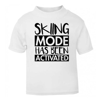Skiing mode activated white Baby Toddler Tshirt 2 Years