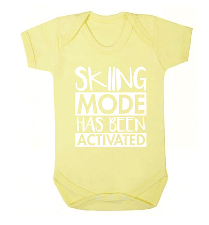 Skiing mode activated Baby Vest pale yellow 18-24 months