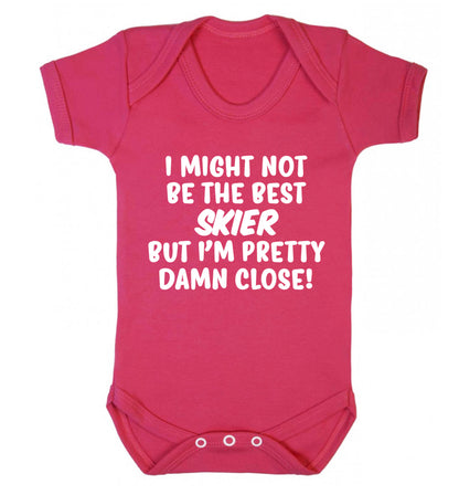 I might not be the best skier but I'm pretty damn close! Baby Vest dark pink 18-24 months
