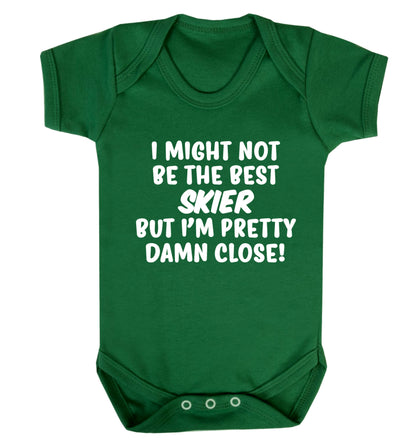 I might not be the best skier but I'm pretty damn close! Baby Vest green 18-24 months