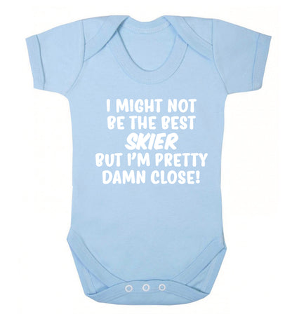I might not be the best skier but I'm pretty damn close! Baby Vest pale blue 18-24 months