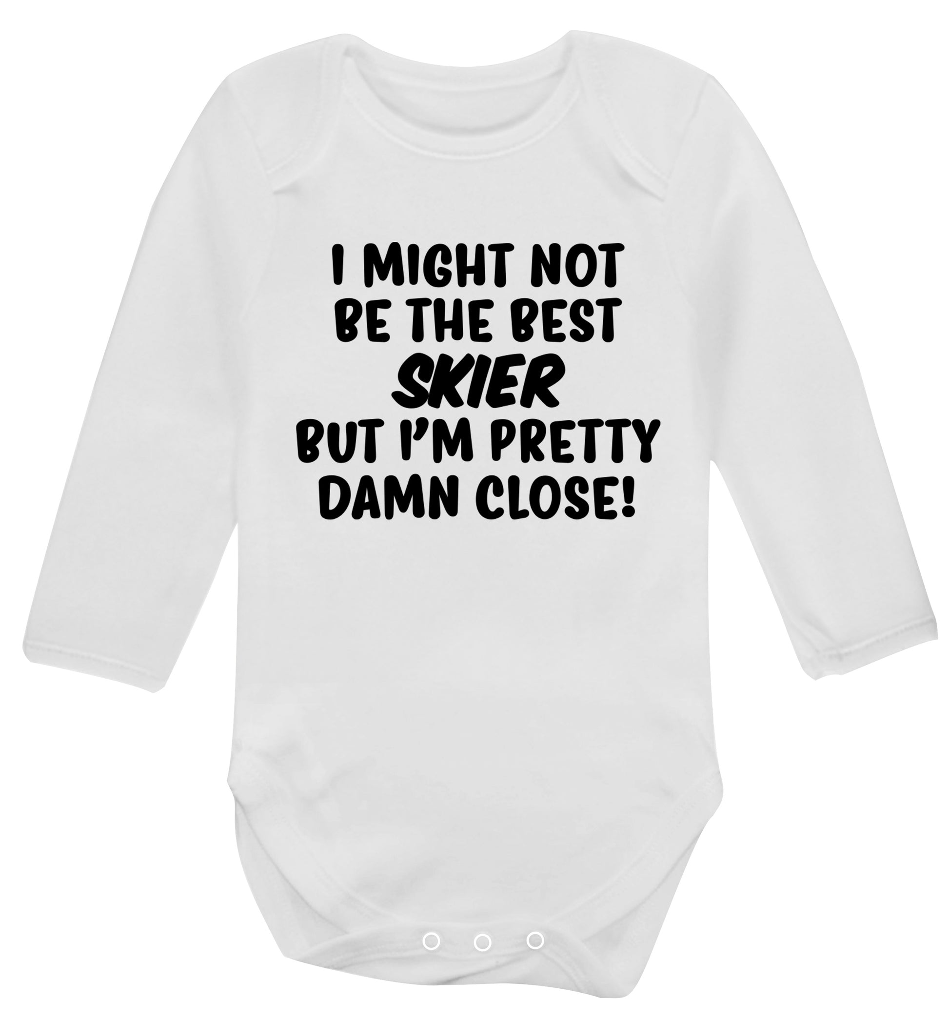 I might not be the best skier but I'm pretty damn close! Baby Vest long sleeved white 6-12 months