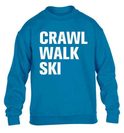 Crawl walk ski children's blue sweater 12-14 Years