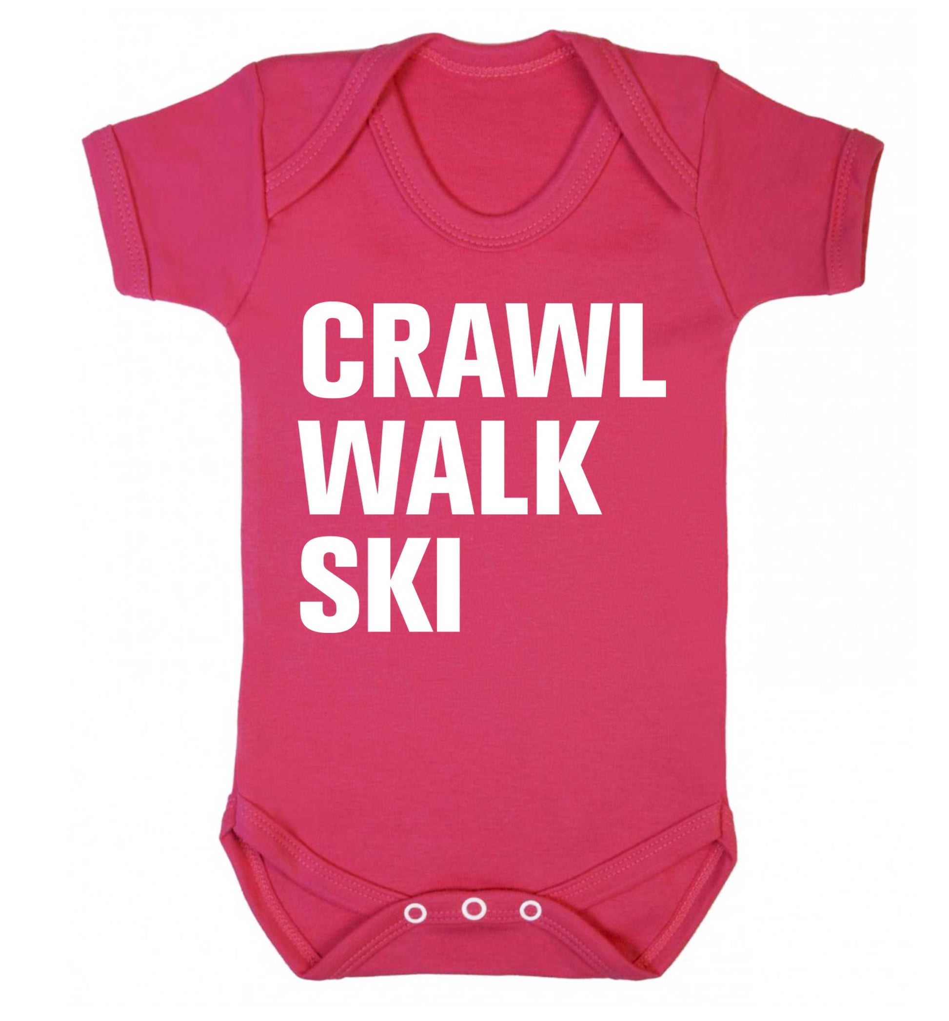 Crawl walk ski Baby Vest dark pink 18-24 months