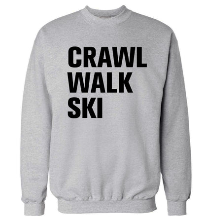 Crawl walk ski Adult's unisexgrey Sweater 2XL