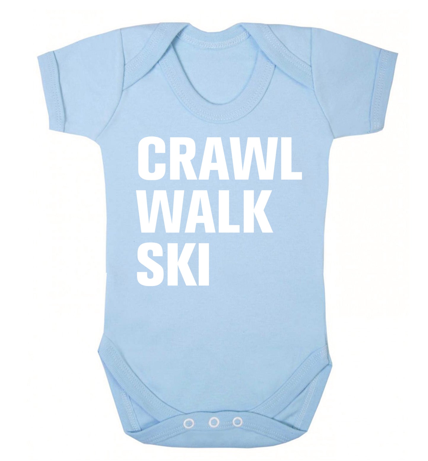 Crawl walk ski Baby Vest pale blue 18-24 months