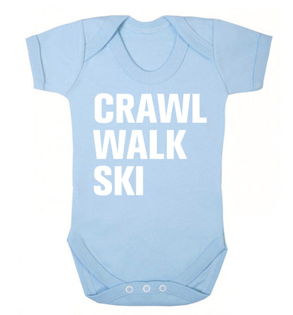 Crawl walk ski Baby Vest pale blue 18-24 months