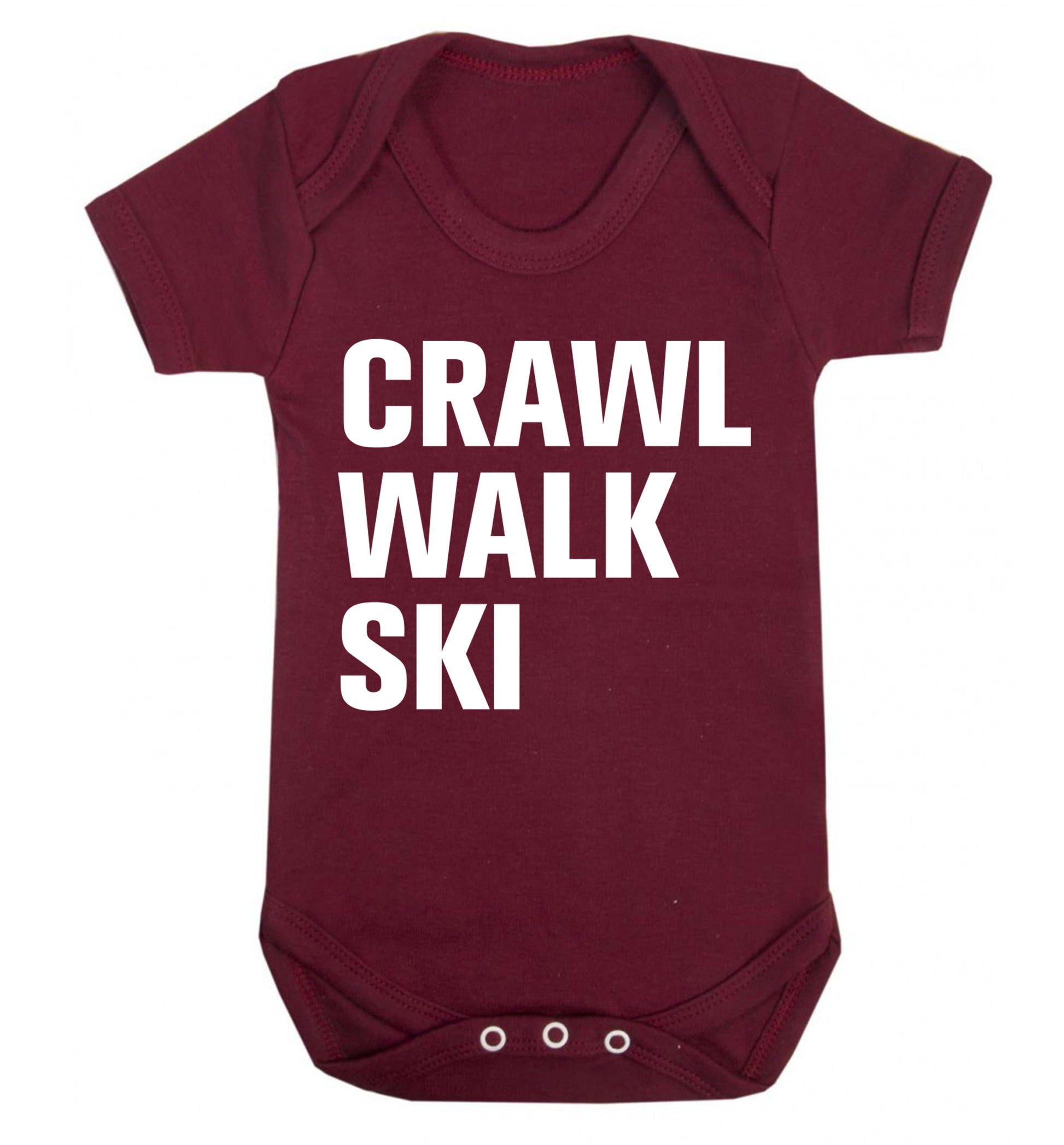 Crawl walk ski Baby Vest maroon 18-24 months