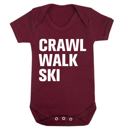 Crawl walk ski Baby Vest maroon 18-24 months