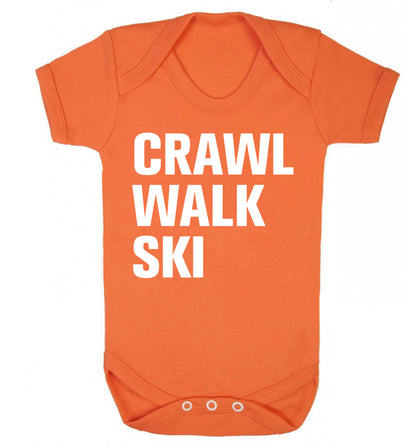 Crawl walk ski Baby Vest orange 18-24 months