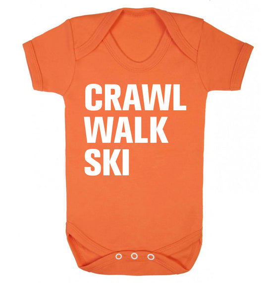Crawl walk ski Baby Vest orange 18-24 months