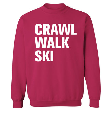 Crawl walk ski Adult's unisexpink Sweater 2XL